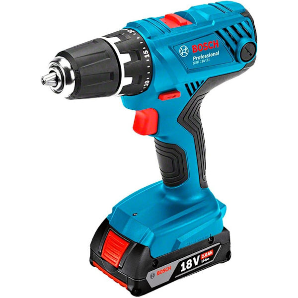 Bosch Professional Trådløs+ Gsr 18v-21 2 Batterier Blå