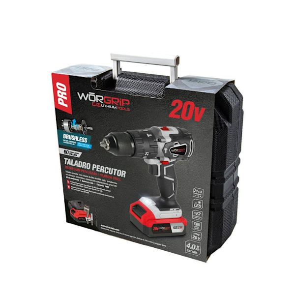 Worgrip Borrhammare Utan Borstar 1 Batteri 4.0ah 20v