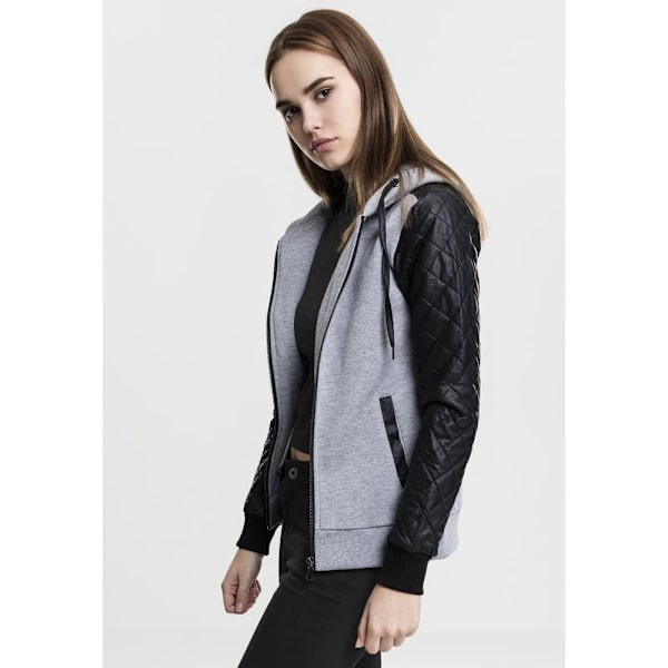 Urban Classics Sweatshirt Diamond Zip Grå L Kvinde