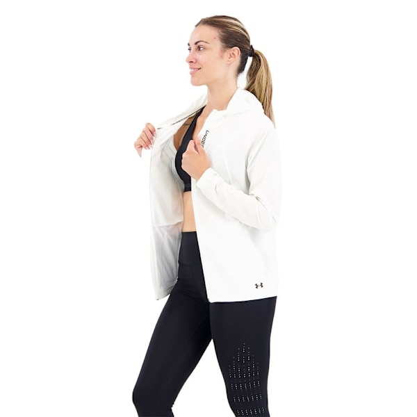 Under Armour Jakke Outrun The Storm Hvid XL Kvinde