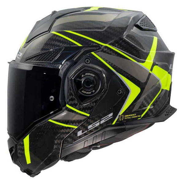 Ls2 Ff901 Advant X Carbon Future Ii Modulær Hjelm Sort XS