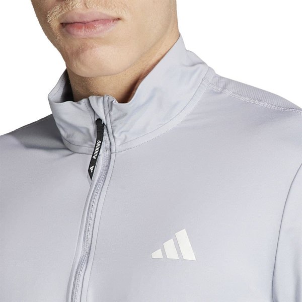 Adidas Halv Lynlå Sweatshirt Own The Run Base Grå XL / Regular Mand