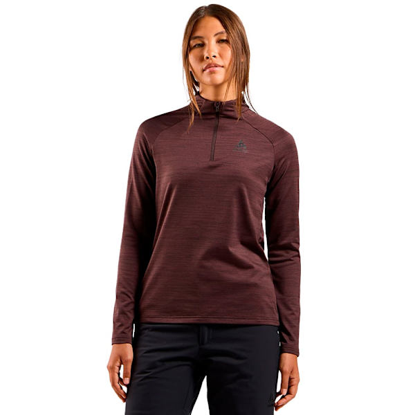 Odlo Essentials Cw 200 Fleecejakke Med Halv Lynlås Brun XL Kvinde