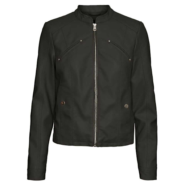 Vero Moda Curve Cfavodona Læderjakke Sort 52 Kvinde