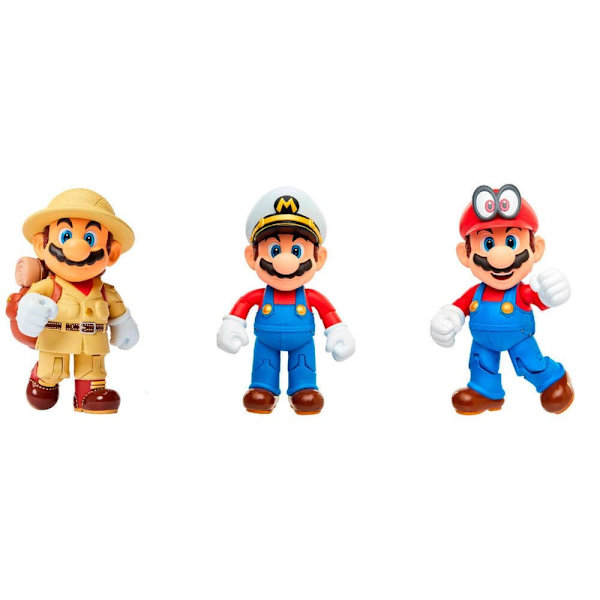 Jakks Pacific Figur Super Mario Odyssey Multi Pack 10 Cm Blå