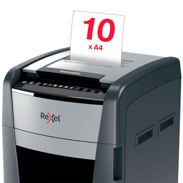 Rexel Makuleringsmaskine Optimum Auto+ 600m Sort