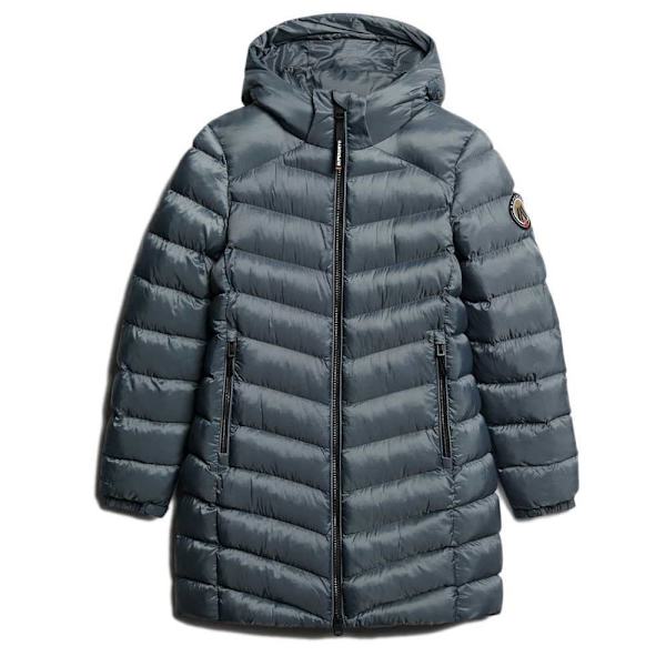 Superdry Fuji Mid Padded Jacka Blå 2XS Kvinna