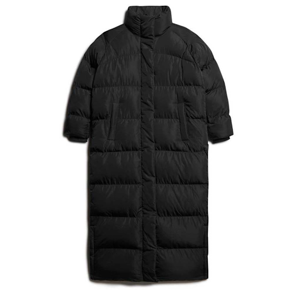 Superdry Maxi Longline Jakke Sort XS Kvinde