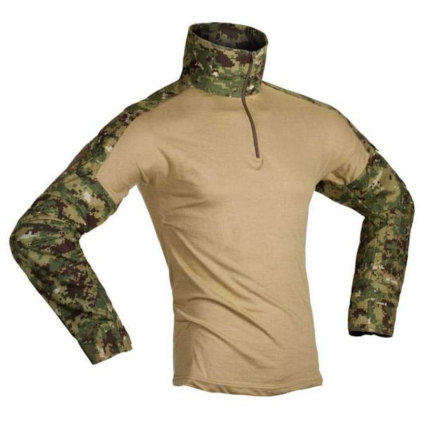 Invadergear Combat T-shirt Med Lange ærmer Beige 2XL Mand
