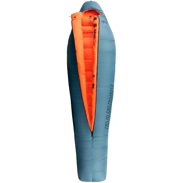 Mammut Sovepose Komfort Ned-15ºc Blå Long / Central Zipper