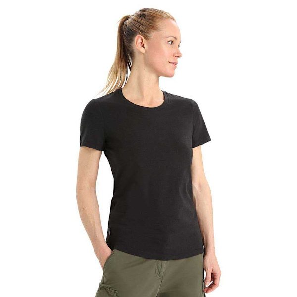 Icebreaker Kortærmet T-shirt Central Classic Sort L Kvinde