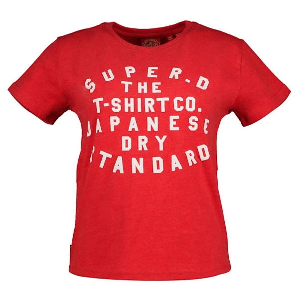 Superdry Puff Print Archive Fitted Lyhythihainen T-paita Punainen XL Nainen