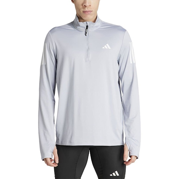 Adidas Halv Lynlå Sweatshirt Own The Run Base Grå XL / Regular Mand