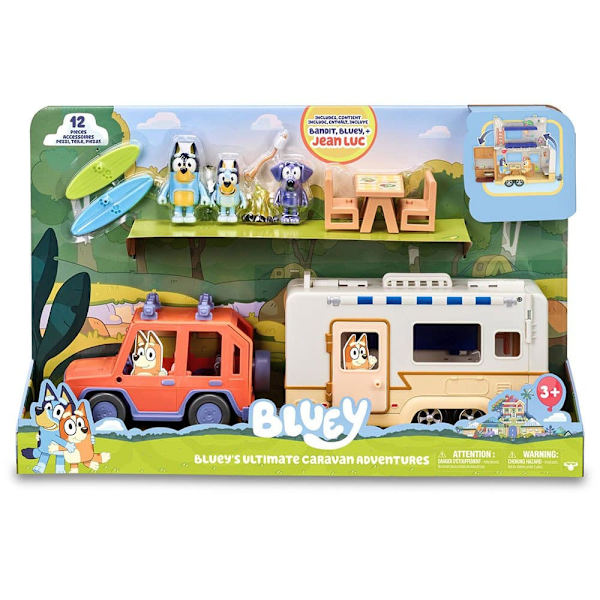 Bluey Figur Set Cruiser + Campervan Flerfärgad