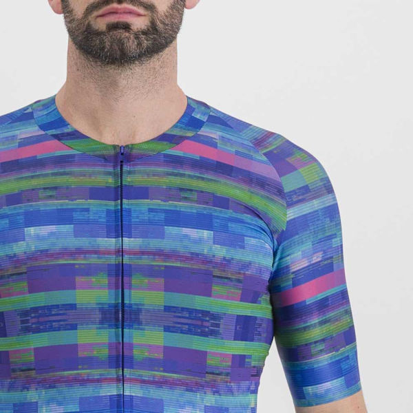 Sportful Kortärmad Tröja Glitch Blå XL Man