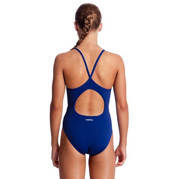 Funkita Diamond Back Plain Badedragt Blå 12 Years Pige