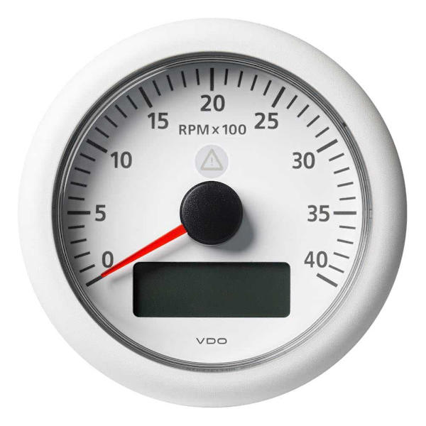 Vdo Yhden Asteikon Pyöreä Kierroslukumittari View Line 0-4000 Rpm Hopeinen 85 mm