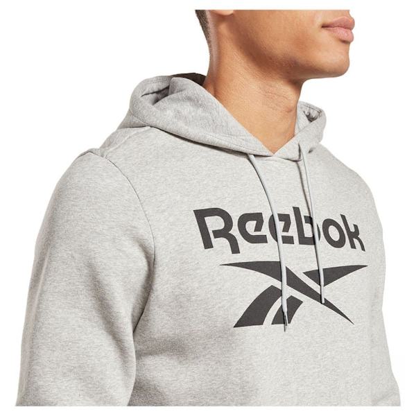 Reebok Tröja Identity Fleece Stacked Logo Pullover Grå S Man