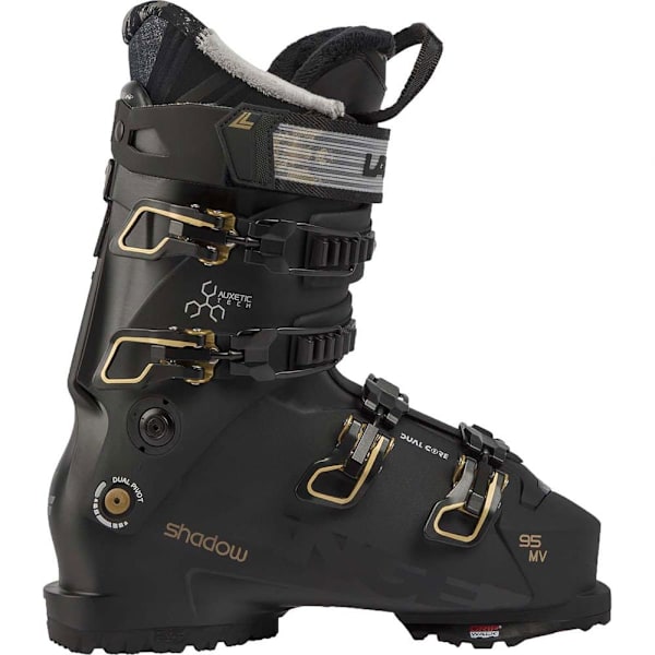 Lange Kvinde Alpine Skistøvler Shadow 95 Mv Gw Sort 23.5