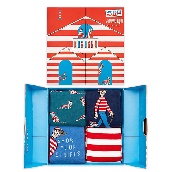 Jimmy Lion Where´s Wally Strumpor 3 Par Blå EU 36-40 Man