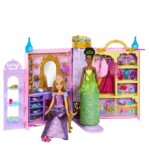 Disney Princess Linnas Muotoinen Kannettava Vaatekaappi Leikkisetti