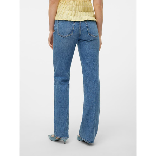 Vero Moda Tessa Straight Li3114 Højtaljede Jeans Blå 26 / 32 Kvinde