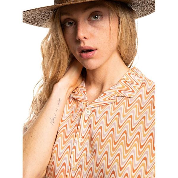 Quiksilver Lyhythihainen Paita Sunny Ride Beige XL Nainen