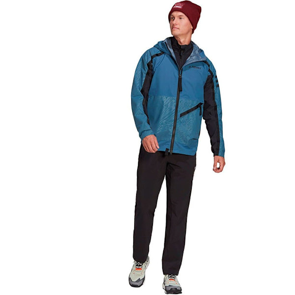 Adidas Jacka Terrex Utilitas Rain Blå L Man