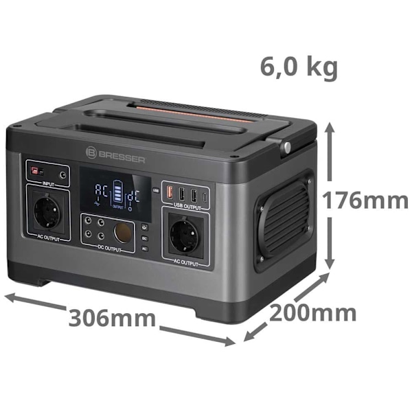 Bresser Kannettava Voimala 3810020 500w Musta,Harmaa