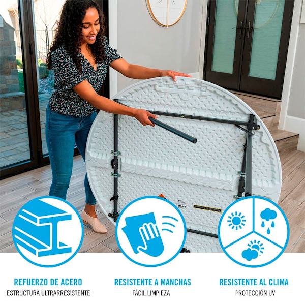 Lifetime Ultra-resistent Multifunktions Foldebord 122x73.5 Cm Uv100 Hvid