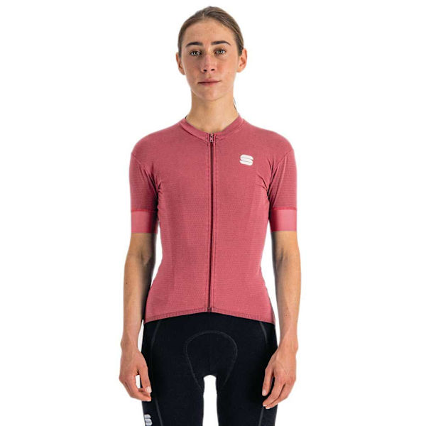 Sportful Kortærmet Jersey Monocrom Rød XS Kvinde