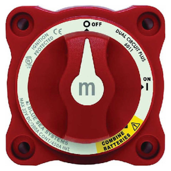 Blue Sea Systems M S Dual Circuit Plus Serie Punainen