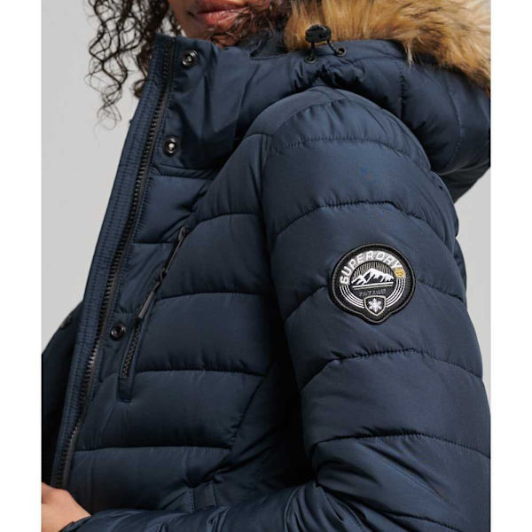 Superdry Takki Super Long Line Fuji Sininen XS Nainen