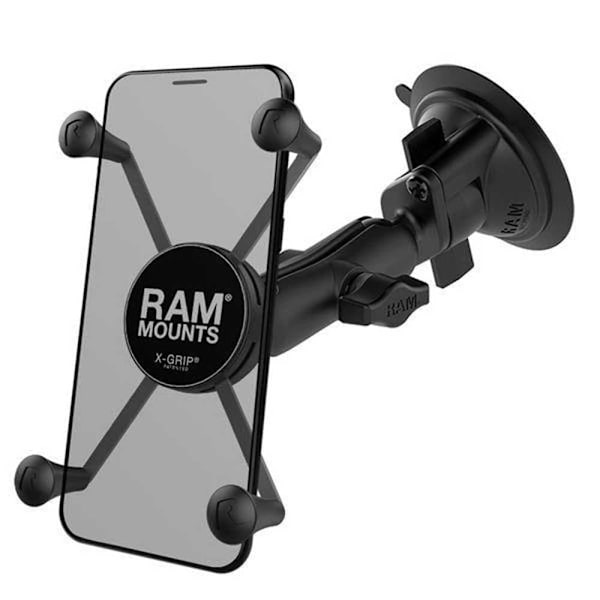 Ram Mounts Sugekopbase Stort Telefonophæng X-grip® Twist-lock™ Søvfarvet Sort