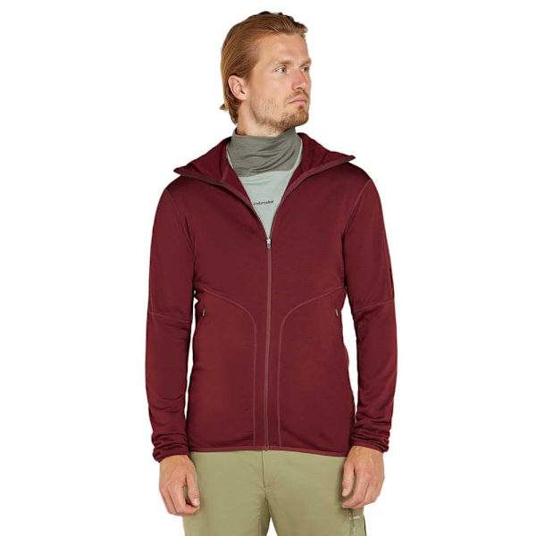 Icebreaker Merino 560 Realfleece Elemental Ii Sweatshirt Med Lynlås Rød XL Mand