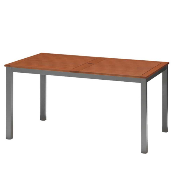 Chillvert Fsc Eucalyptus-suorakulmiopöytä Napoles 140x79.7x74.4 Cm Ruskea
