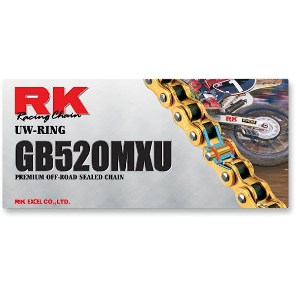 Rk 520 Mxu Clip Uw Ring Drive Chain Søvfarvet 120 Links