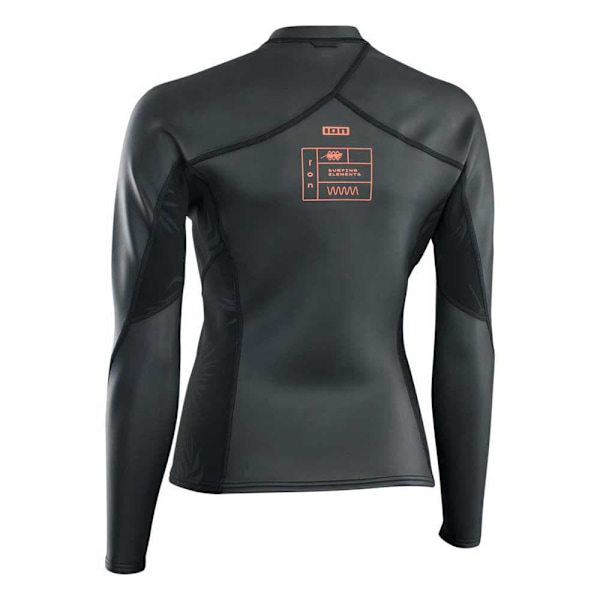 Ion Kvinde Langærmet Fuld Lynlås Rashguard Neo Top Skin 2 Mm Sort M