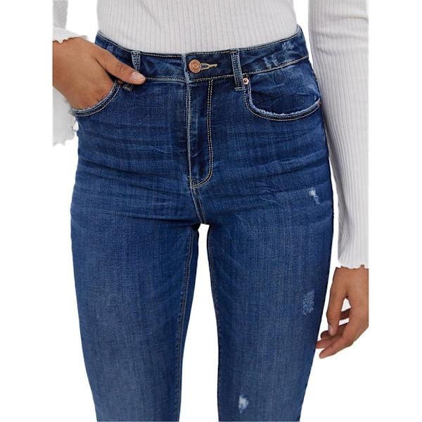 Vero Moda Jeans Med Høj Talje Sophia Skinny Destr Li388 Blå S / 30 Kvinde