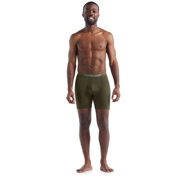Icebreaker Merino Bokser Anatomica Long Grøn XL Mand