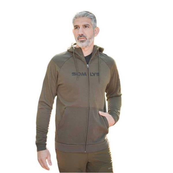 Somlys Sweatshirt Med Fuld Lynlås 700 Brun XL