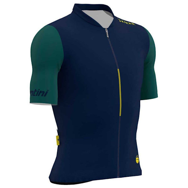 Santini Lyhythihainen Jersey Allez Le Maillot Jaune Sininen XL Mies