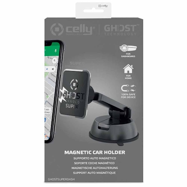 Celly Magneettinen Autopuhelinteline Ghostsuperdash Musta