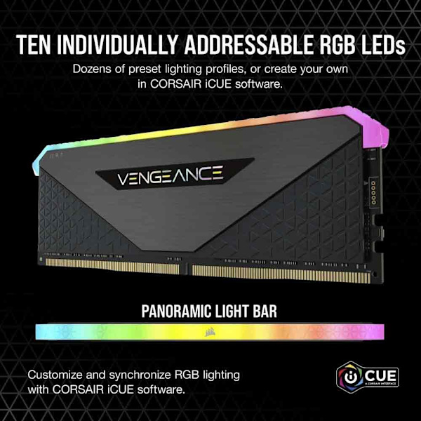 Corsair Vengance Rgb Rt Ryzen 64gb 2x32gb Ddr4 3600mhz Ram-hukommelse