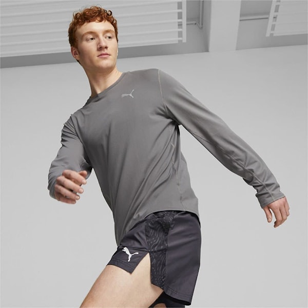 Puma Langærmet T-shirt Run Cloudspun Grå XL Mand