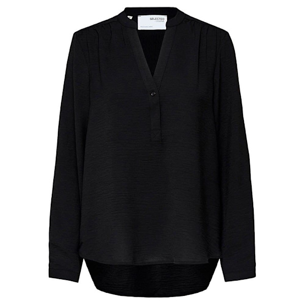 Selected Langærmet T-shirt Mivia Sort 38 Kvinde