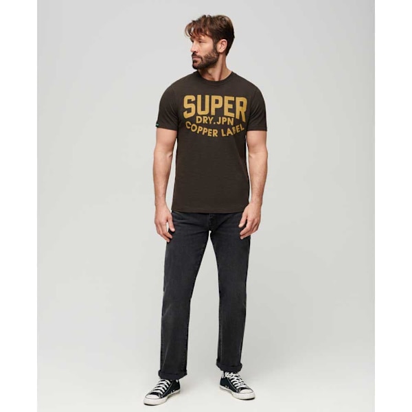 Superdry Lyhythihainen Pyöreäkauluksinen T-paita Copper Label Workwear Ruskea XL Mies