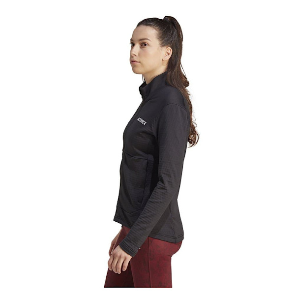 Adidas Terrex Multi Light Fleece Fleecejacka Med Dragkedja Svart XL Kvinna