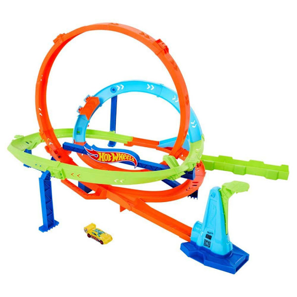 Hot Wheels Toy Car Track Extreme Looping Cyclone Car Action