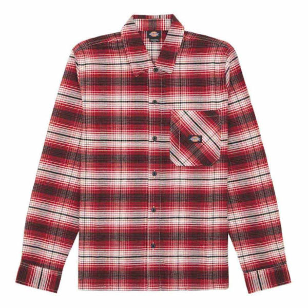 Dickies Forest Check Skjorte Med Lange ærmer Rød XL Mand